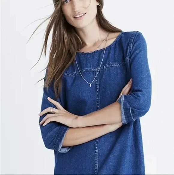Madewell Denim Shift Dress - Picture 3 of 7